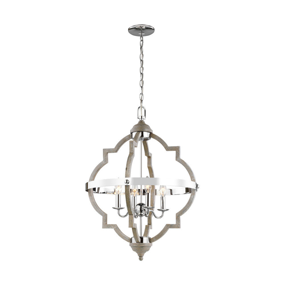 Generation Lighting Socorro Four Light Hall / Foyer Washed Pine