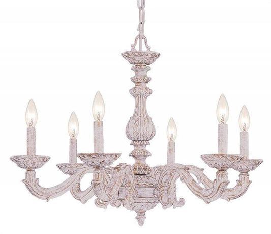Crystorama Paris Market Chandelier Antique White