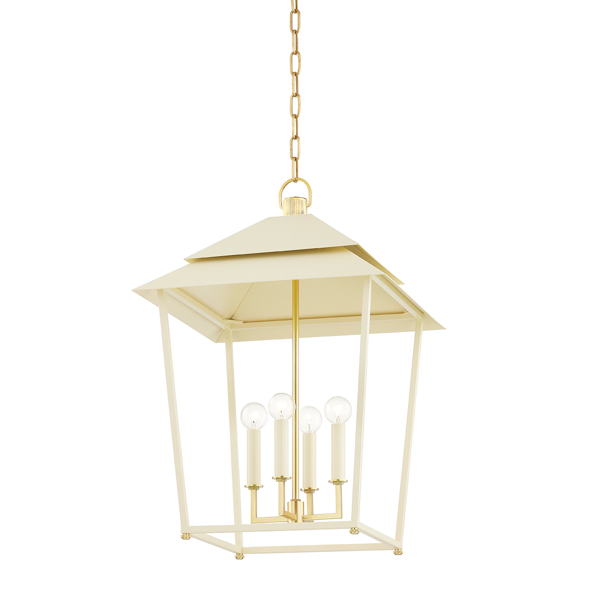 Hudson Valley Natick 18" 4-Light Lantern Aged Brass / SSD