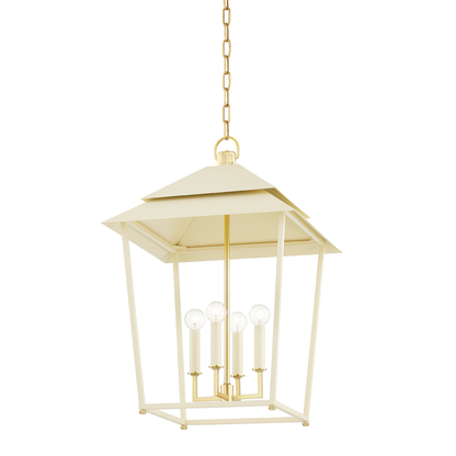 Hudson Valley Natick 18" 4-Light Lantern Aged Brass / SSD