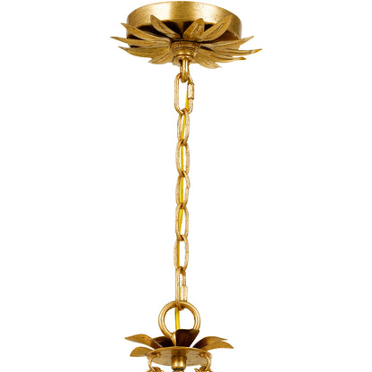 Crystorama Broche 3 Light Semi Flush Mount Antique Silver