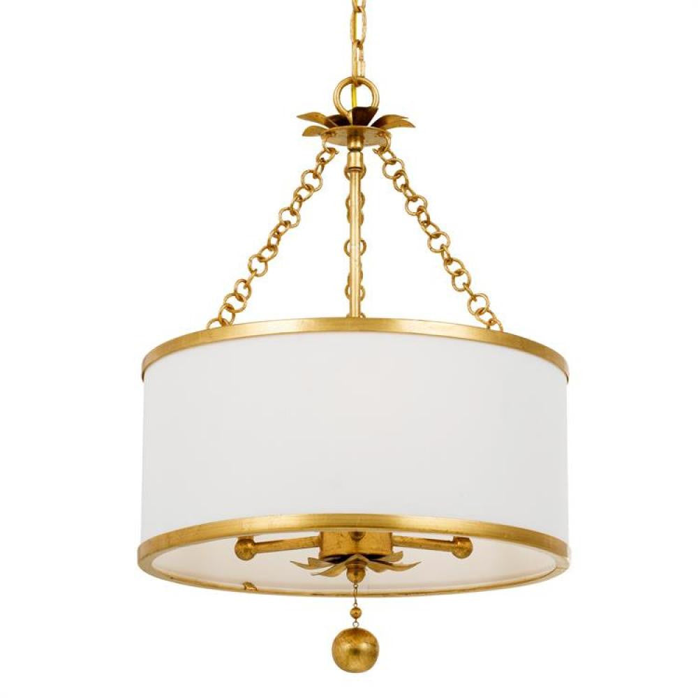 Crystorama Broche Mini Chandelier Antique Gold