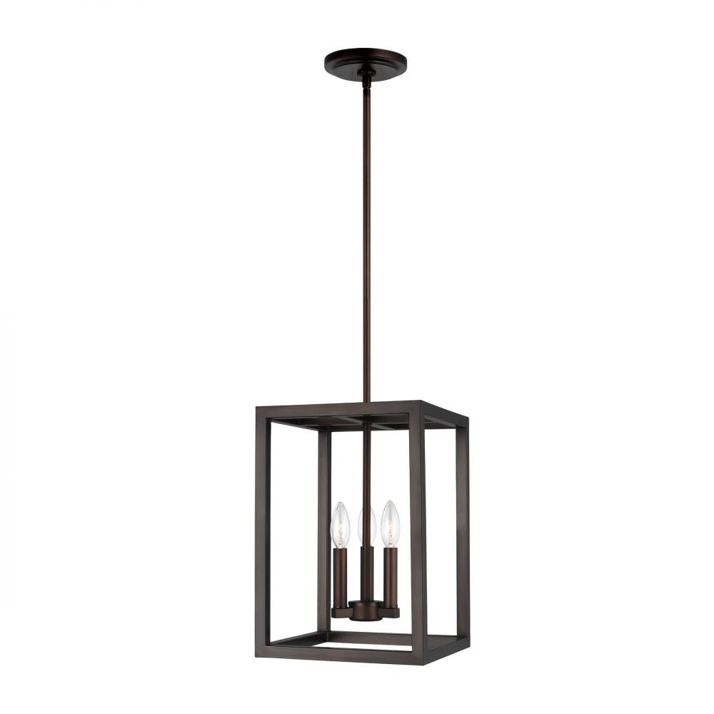 Generation Lighting Moffet Street Small Three Light Hall / Foyer Burnt Sienna