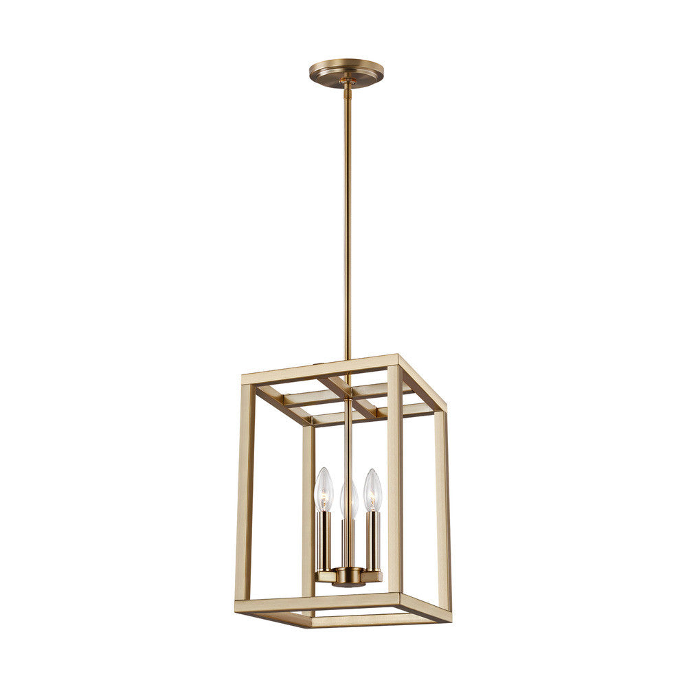 Generation Lighting Moffet Street Small Three Light Hall / Foyer Satin Brass