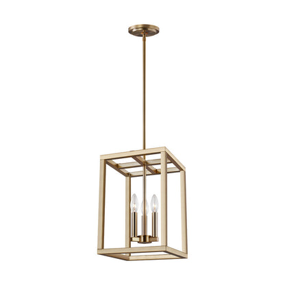 Generation Lighting Moffet Street Small Three Light Hall / Foyer Satin Brass