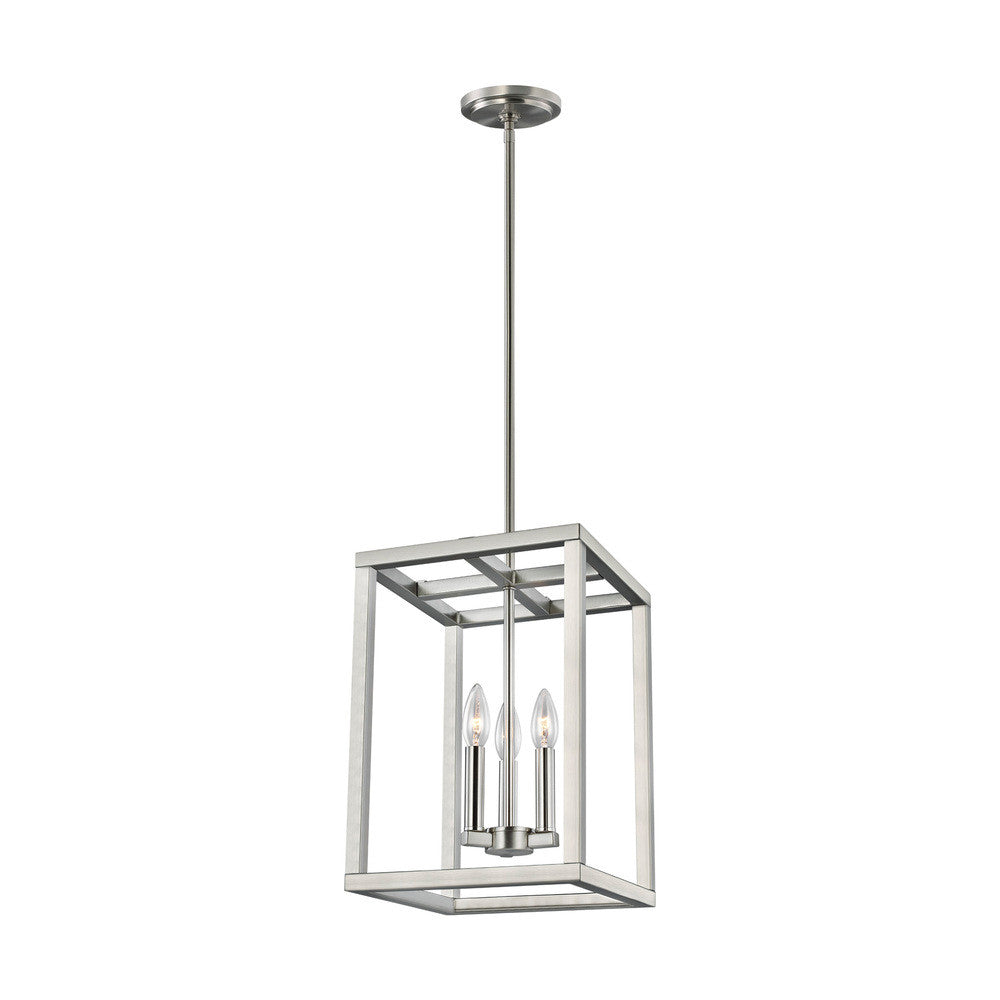 Generation Lighting Moffet Street Small Three Light Hall / Foyer Brushed Nickel