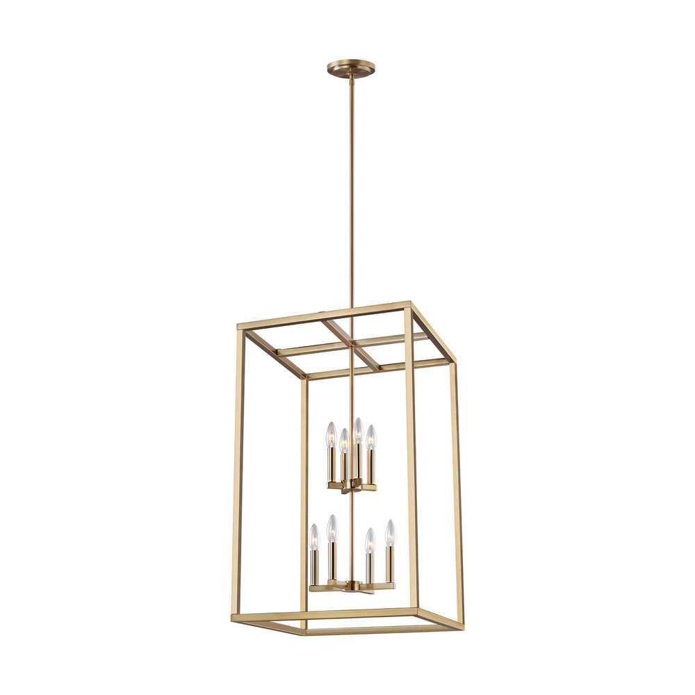 Generation Lighting Moffet Street Large Eight Light Hall / Foyer Satin Brass