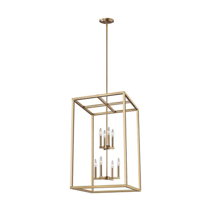 Generation Lighting Moffet Street Large Eight Light Hall / Foyer Satin Brass