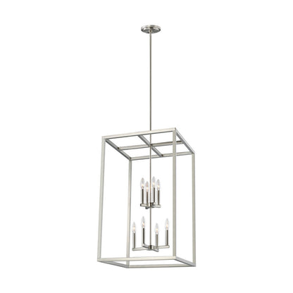 Generation Lighting Moffet Street Large Eight Light Hall / Foyer Brushed Nickel
