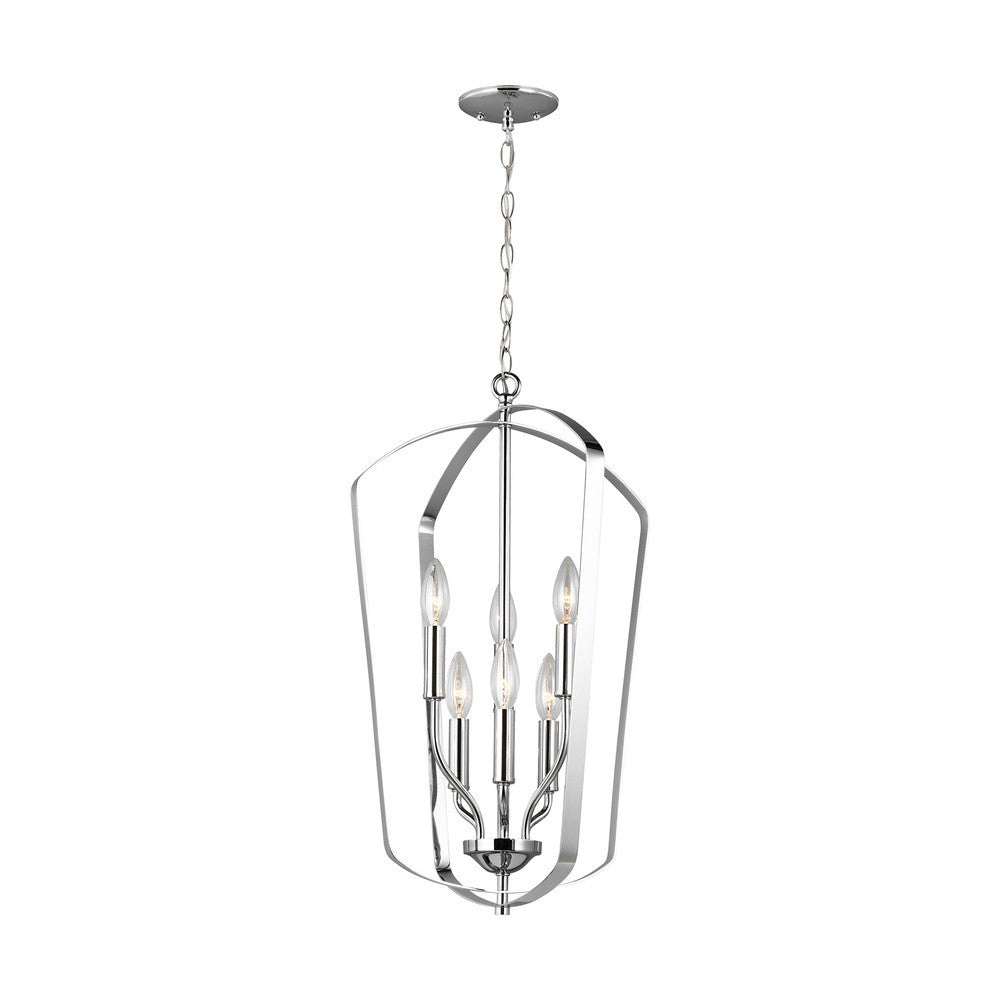 Generation Lighting Romee Medium Six Light Hall / Foyer Chrome