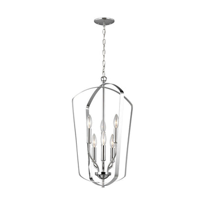 Generation Lighting Romee Medium Six Light Hall / Foyer Chrome