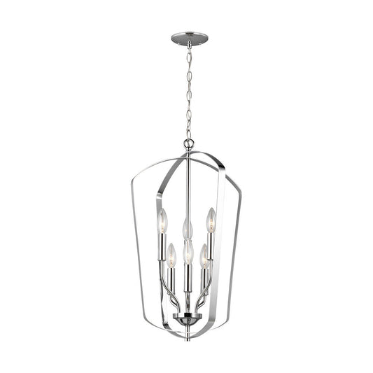 Generation Lighting Romee Medium Six Light Hall / Foyer Chrome