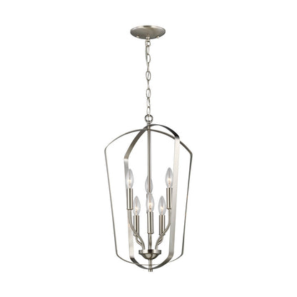 Generation Lighting Romee Medium Six Light Hall / Foyer Brushed Nickel