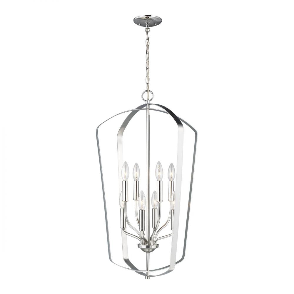 Generation Lighting Romee Large Eight Light Hall / Foyer Brushed Nickel