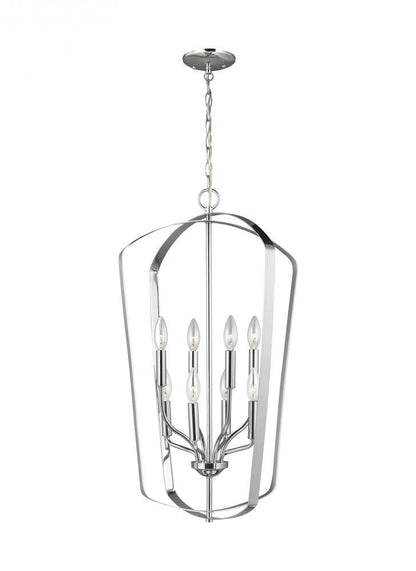 Generation Lighting Romee Large Eight Light Hall / Foyer Chrome