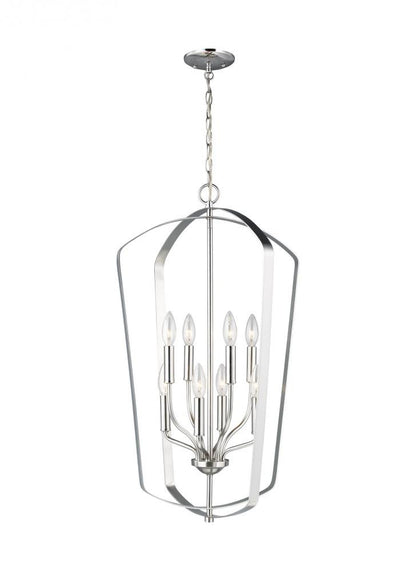Generation Lighting Romee Large Eight Light Hall / Foyer Brushed Nickel