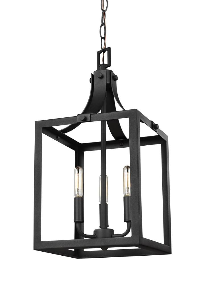 Generation Lighting Labette Small Three Light Hall / Foyer Black