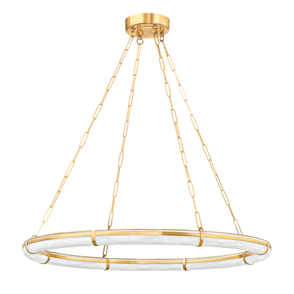 Hudson Valley Sennett 42" Chandelier Aged Brass