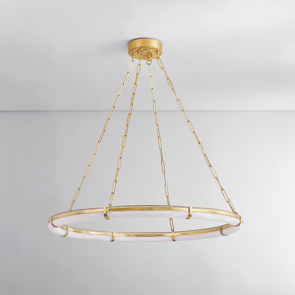 Hudson Valley Sennett 42" Chandelier Aged Brass detail view 1