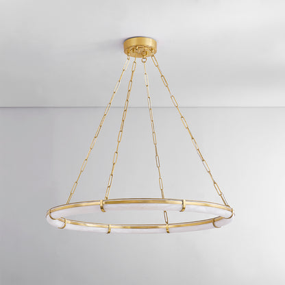 Hudson Valley Sennett 42" Chandelier Aged Brass detail view 1