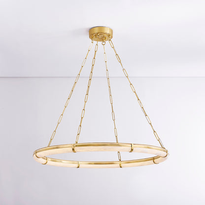 Hudson Valley Sennett 42" Chandelier Aged Brass detail view 2