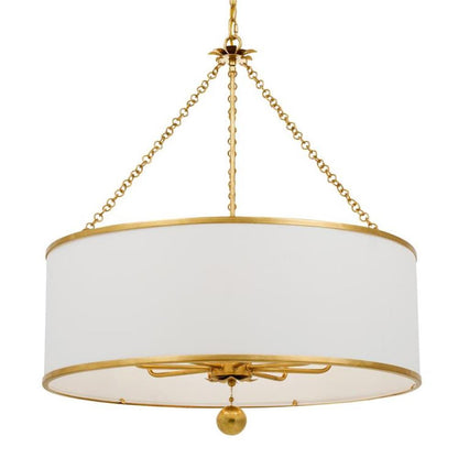 Crystorama Broche 8 Light Chandelier Antique Gold