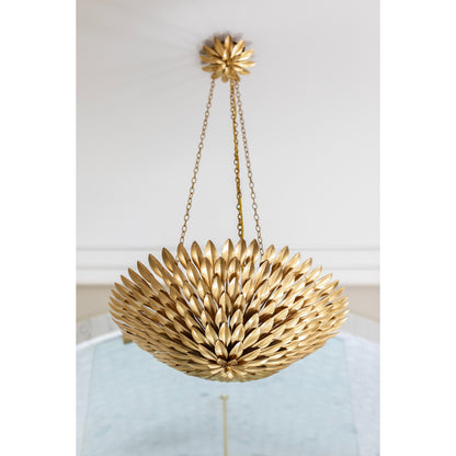 Broche 6-Light Leaf Chandelier