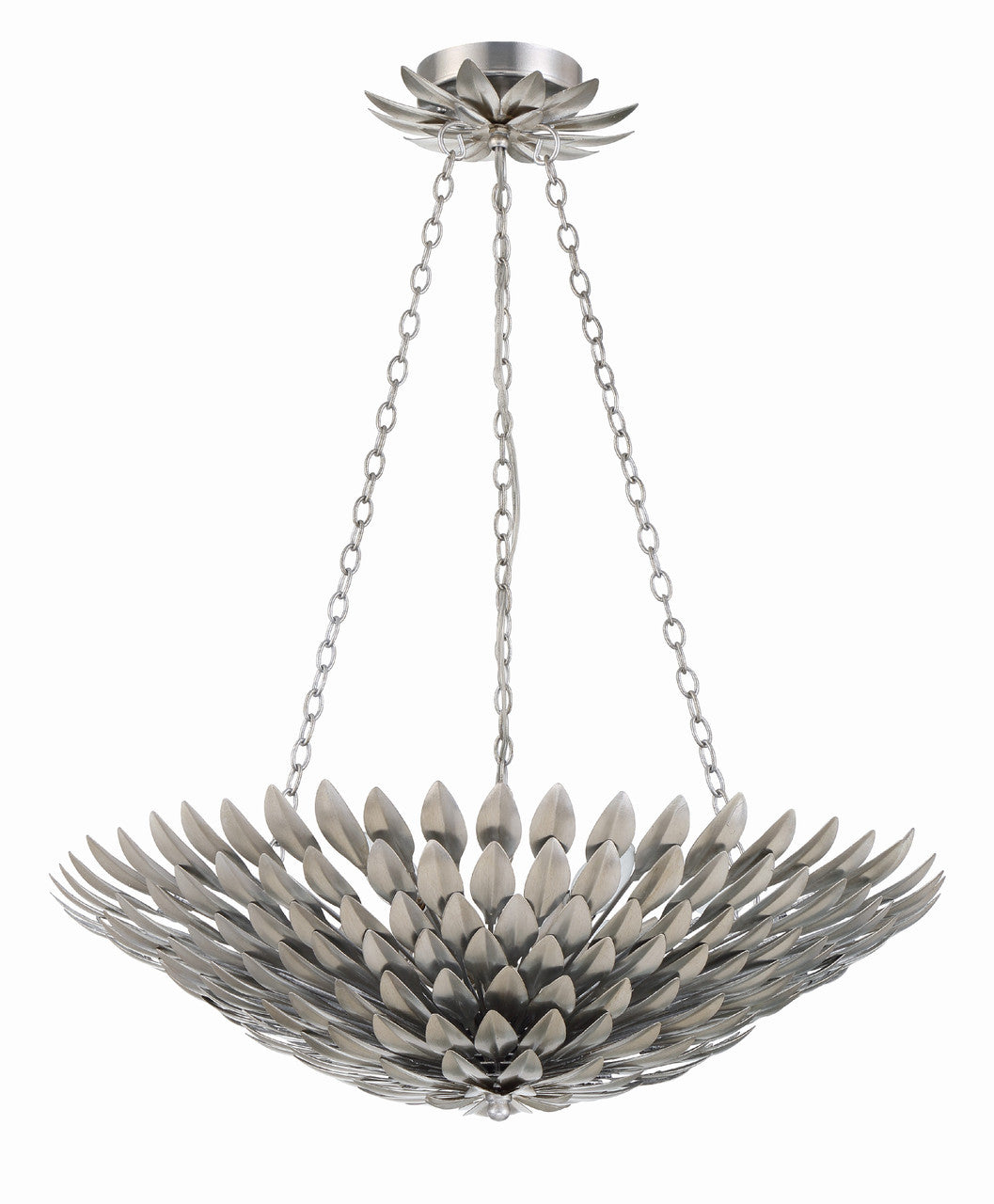 Broche Chandelier - Antique Silver 11"H, Crystorama (517-SA 2GQ44)