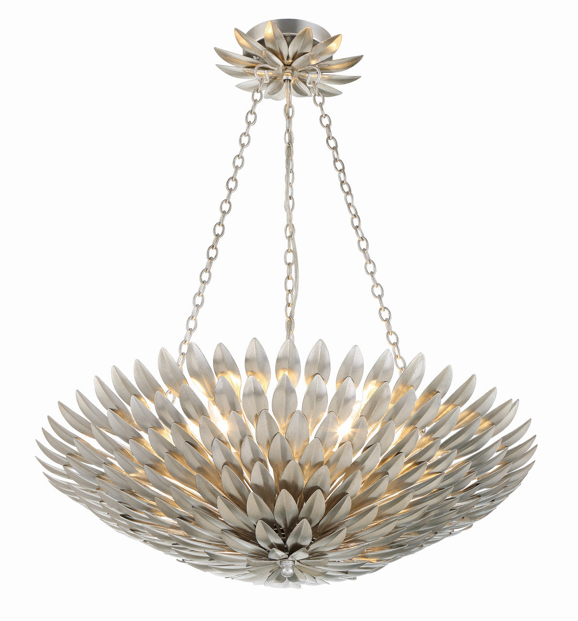 Broche Chandelier - Antique Silver 11"H, Crystorama (517-SA 2GQ44)