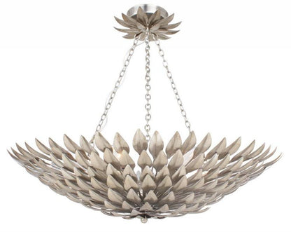 Broche Semi Flush Mount - Antique Silver 11"H, Crystorama, (517-SA_CEILING 2GQ3V)