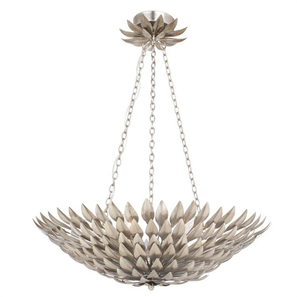 Broche Chandelier - Antique Silver 11"H, Crystorama (517-SA 2GQ44)