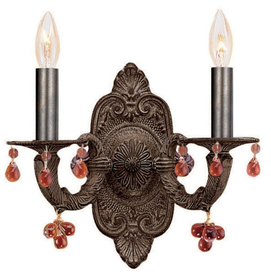 Crystorama Paris Market 2 Light Wall Sconce Venetian Bronze