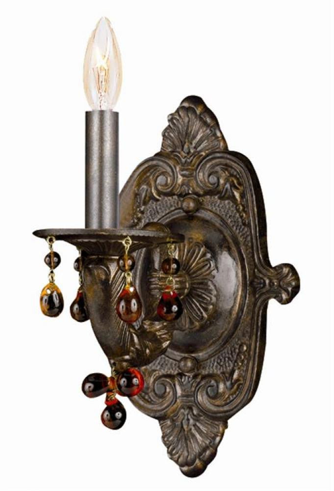 Crystorama Paris Market 1 Light Wall Sconce Venetian Bronze