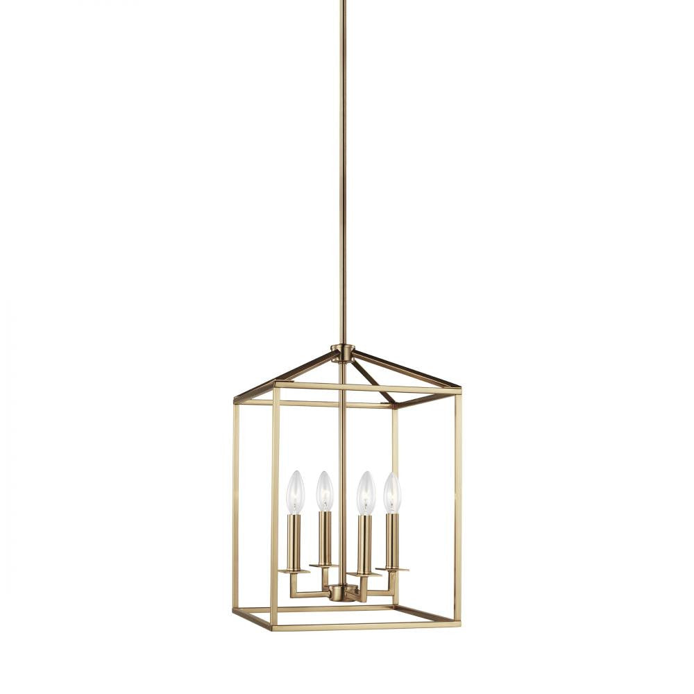 Generation Lighting Perryton Small Four Light Hall / Foyer Satin Brass