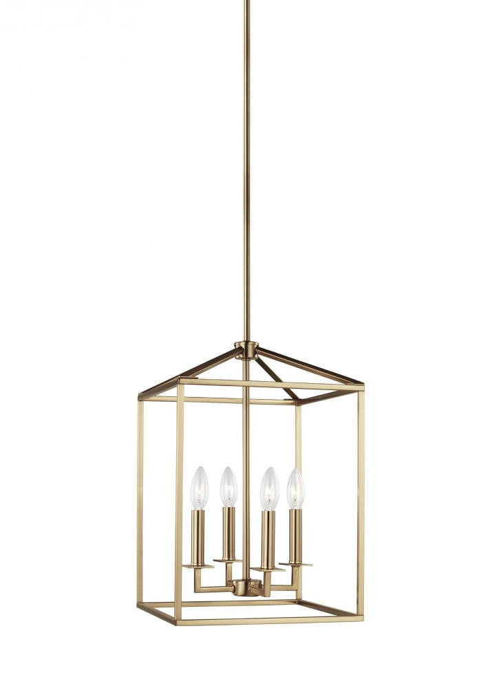 Generation Lighting Perryton Small Four Light Hall / Foyer Satin Brass