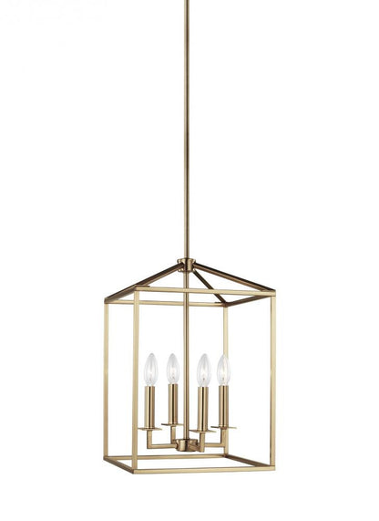 Generation Lighting Perryton Small Four Light Hall / Foyer Satin Brass