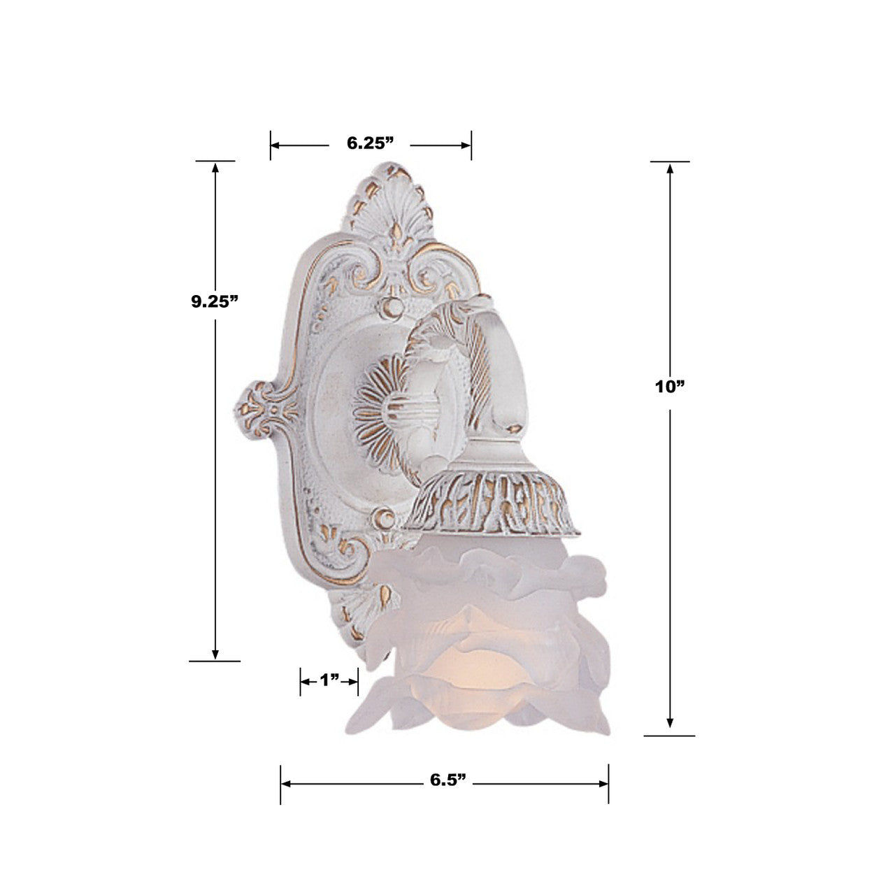 Crystorama Paris Market 1 Light Wall Sconce