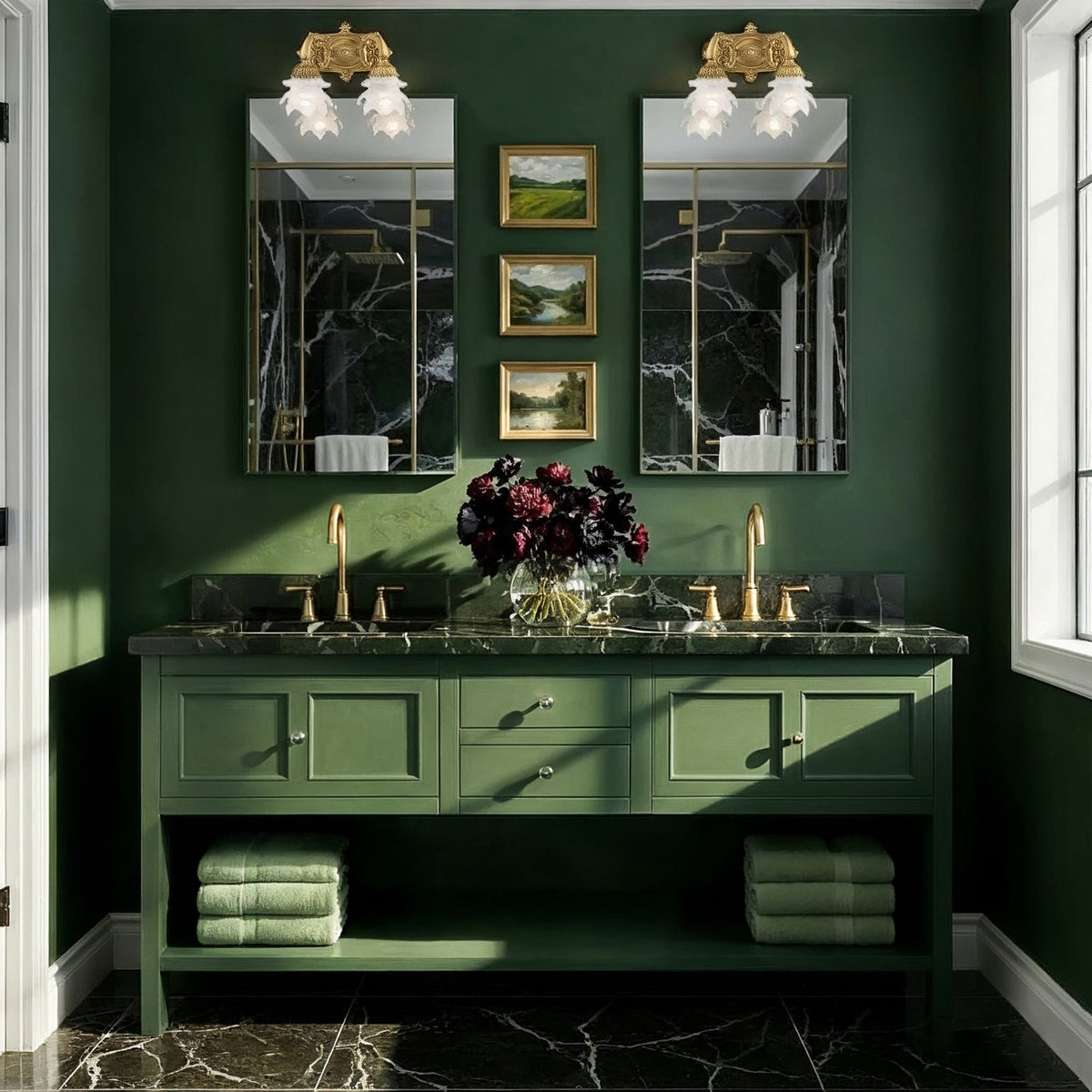 Crystorama Mayfield 2-Light Wall Sconce Aged Brass - lifestyle