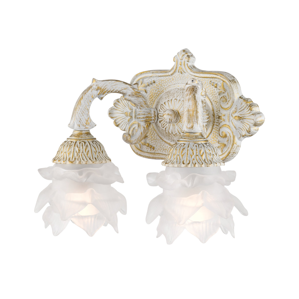 Crystorama Mayfield 2-Light Wall Sconce Antique White - detail