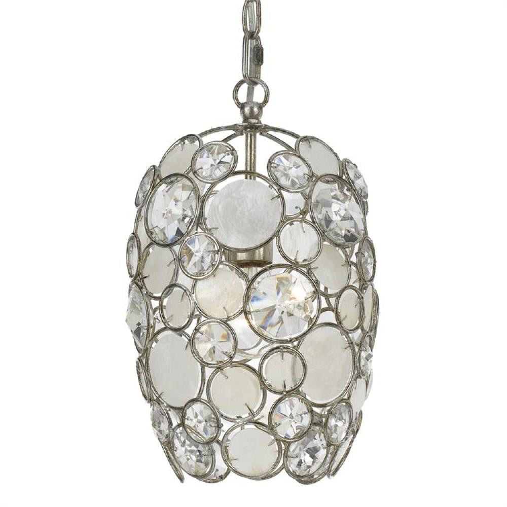 Crystorama Palla Mini Pendant Antique Silver