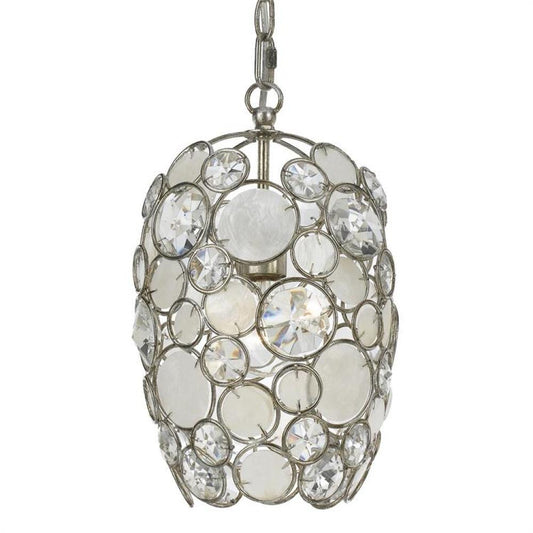 Crystorama Palla Mini Pendant Antique Silver