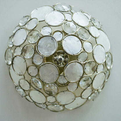 Crystorama Palla Flush Mount Antique Silver