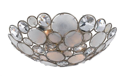 Crystorama Palla Flush Mount Antique Silver
