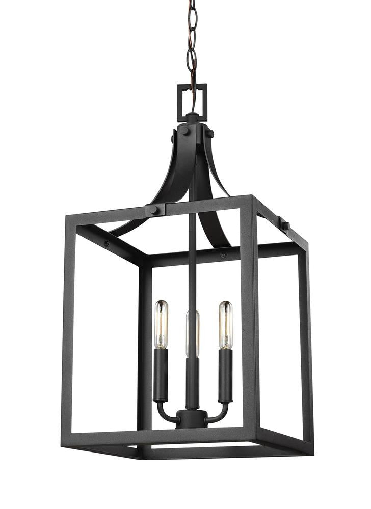 Generation Lighting Labette Medium Three Light Hall / Foyer Black