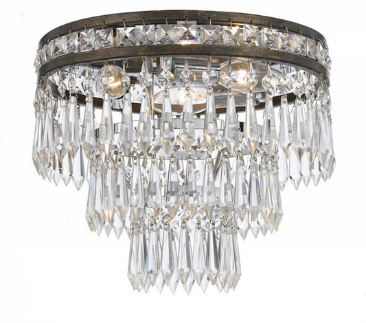 Crystorama Mercer Flush Mount English Bronze