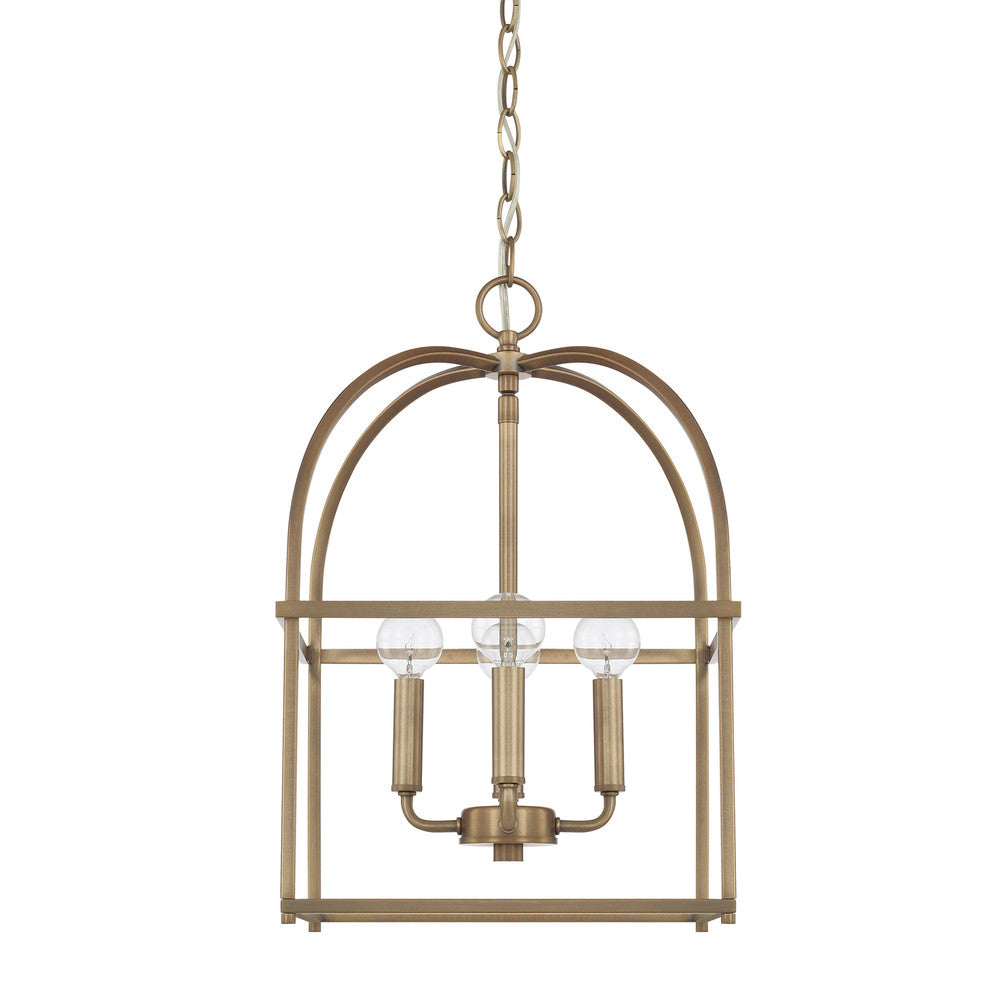 Capital Aubrey 4-Light Foyer Pendant - Aged Brass