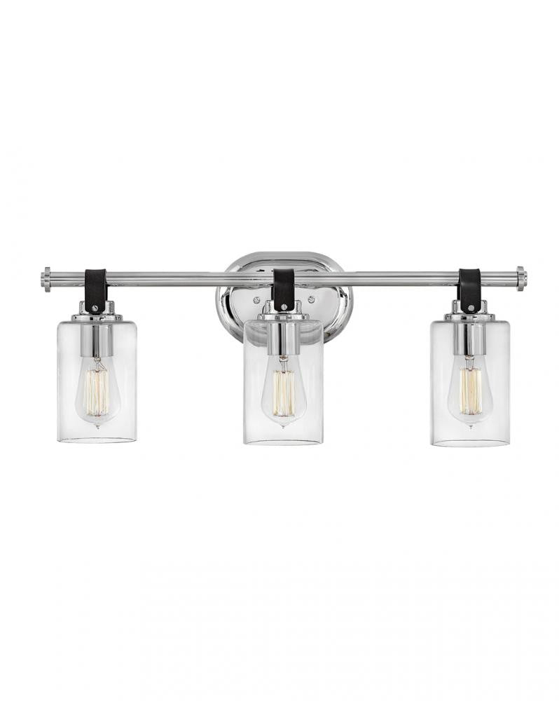 Hinkley Halstead Bath Vanity Light Chrome, Steel