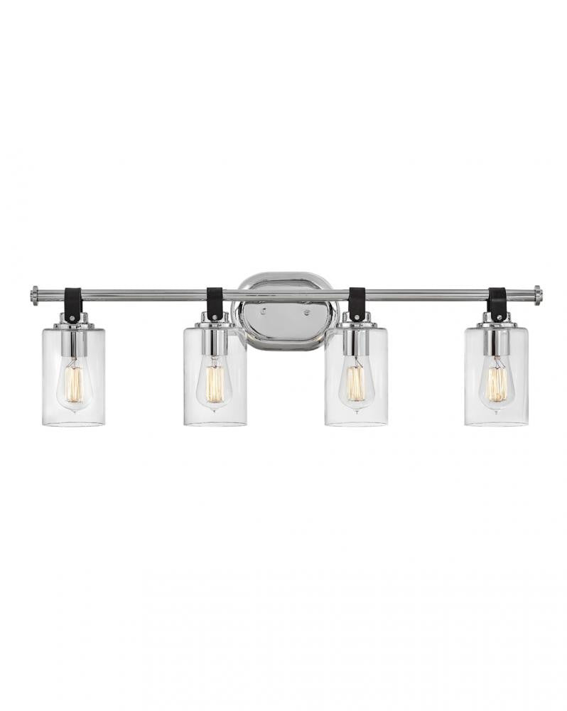 Hinkley Halstead Bath Vanity Light Chrome, Steel