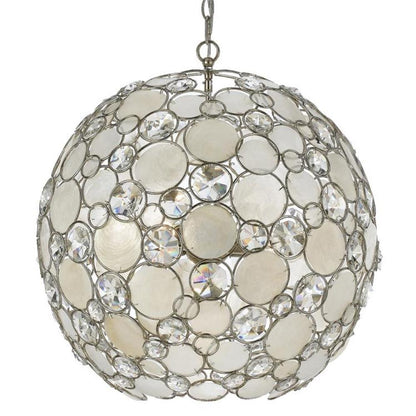 Crystorama Palla 6 Lights Chandelier Antique Silver