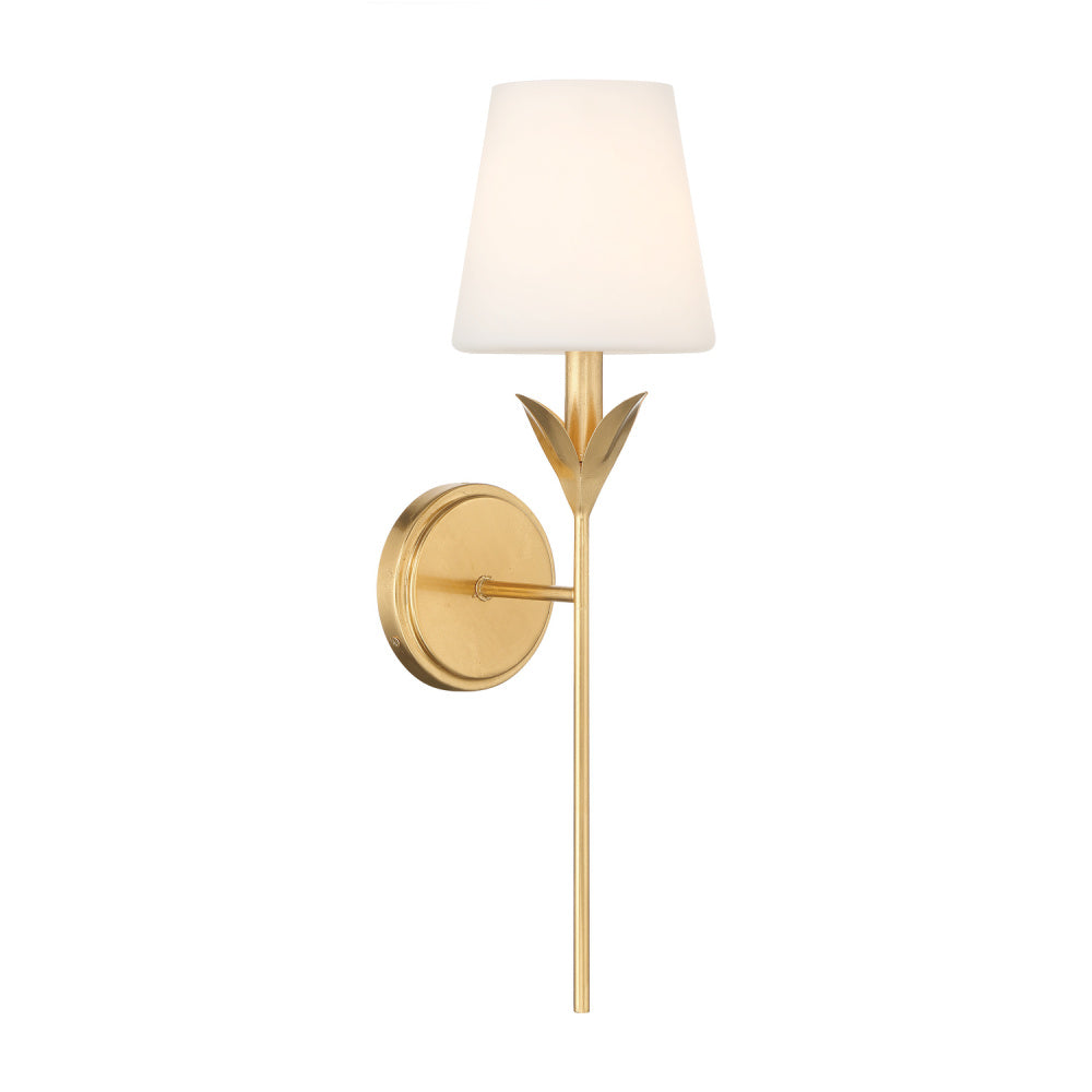Crystorama Broche 6" 1-Light Wall Sconce Antique Gold